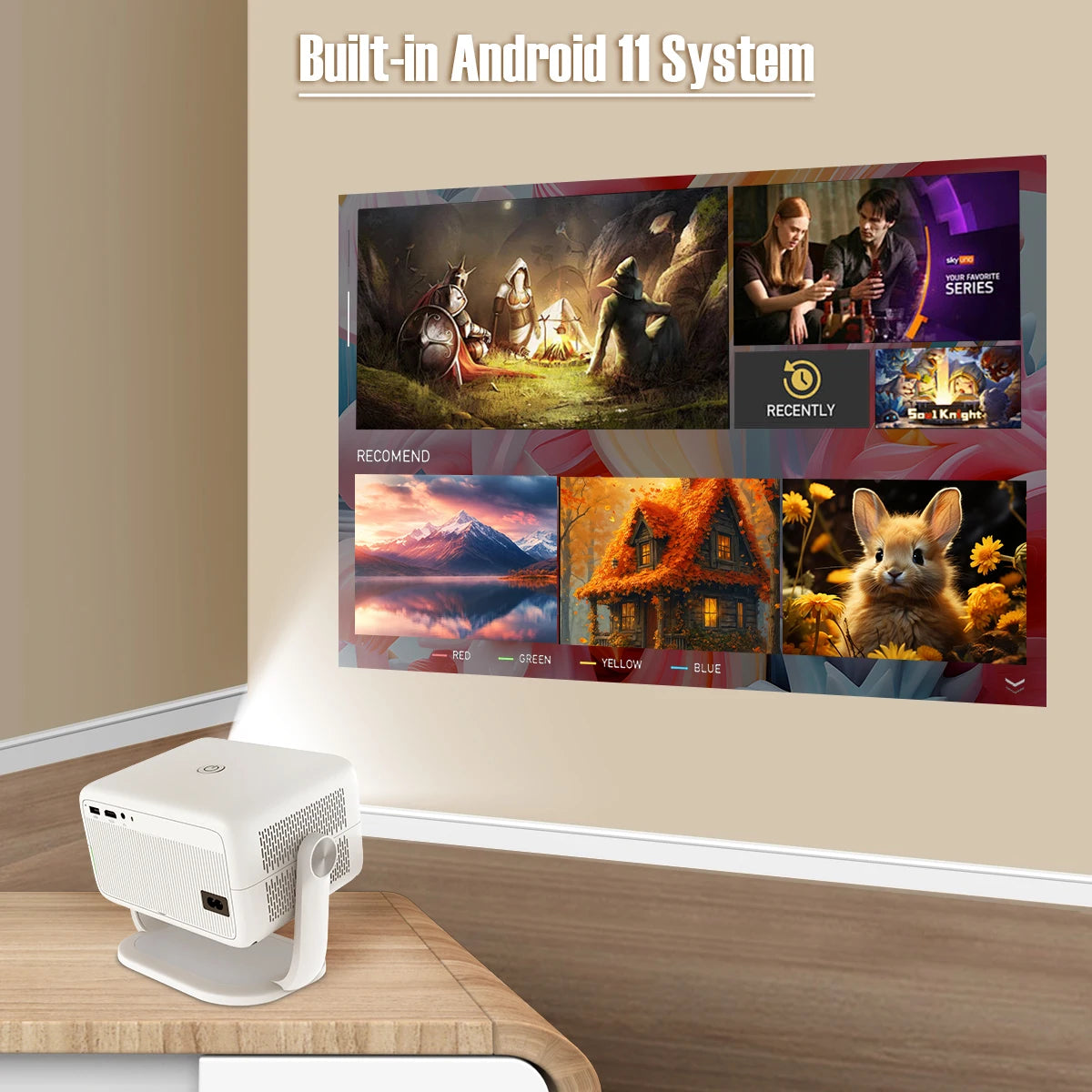 Magcubic projector Android 11 interface screenshot